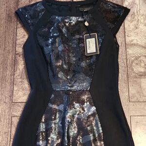 Ted Baker Sequin Black Dress NWT